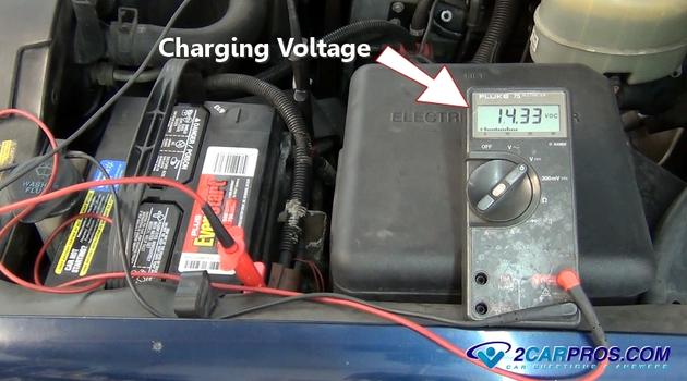 alternator charging voltage loaded