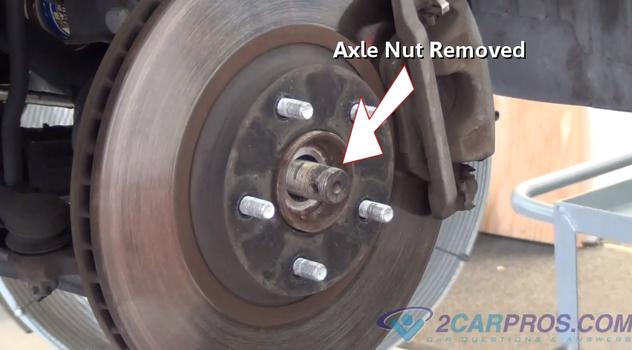 axle nut removed