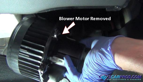 blower motor removed