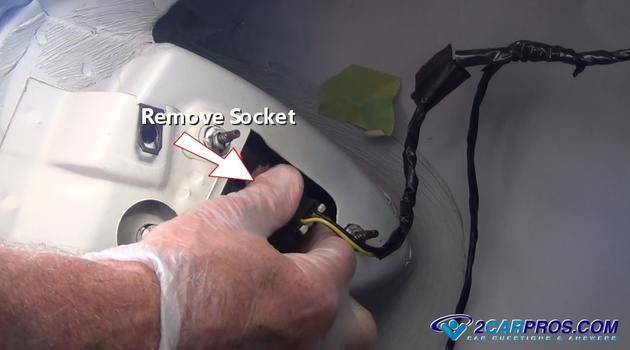 brake light bulb socket removal