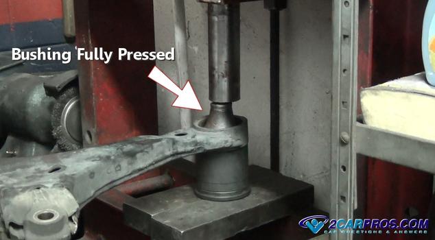 bushing fully pressed out