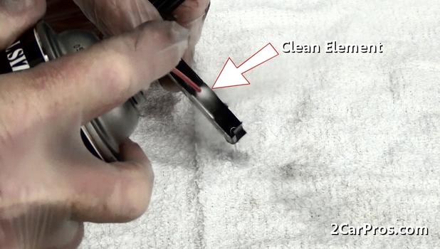 cleaning mass air flow element