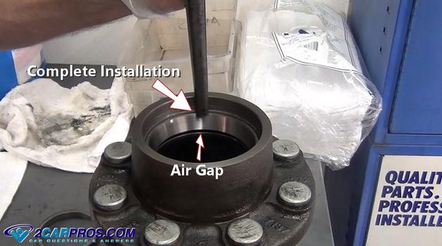 complete bearing race installation