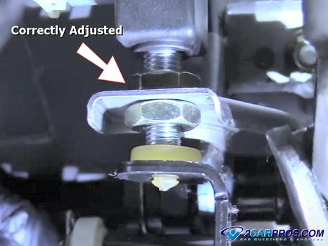 correctly adjusted brake light switch