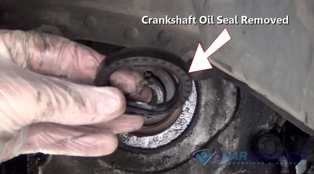 crankshaft oil seal removed