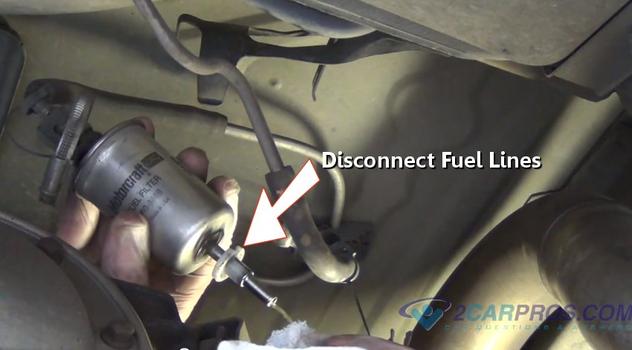 disconnecting fuel line