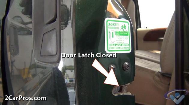 door latch closed