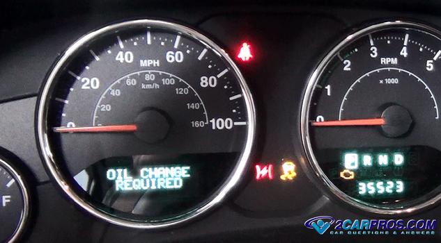 engine oil change reset lights