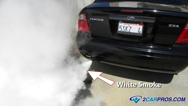 exhaust white smoke steam