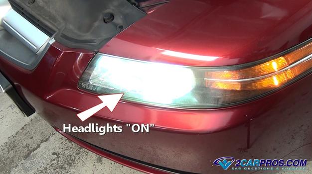 headlight on
