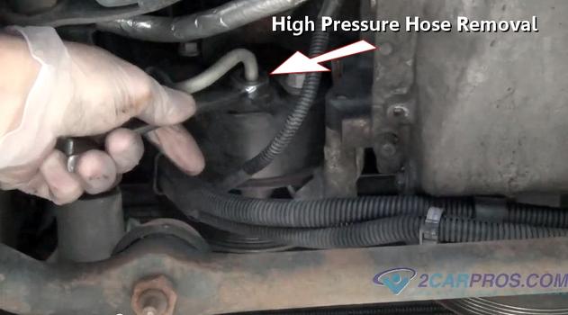 high pressure hose removal