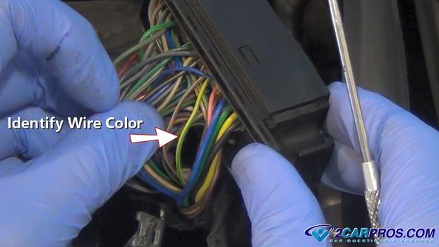 identify wire color at computer