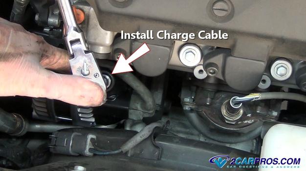 install alternator charge cable