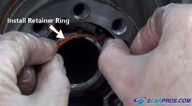 install axle key retainer ring
