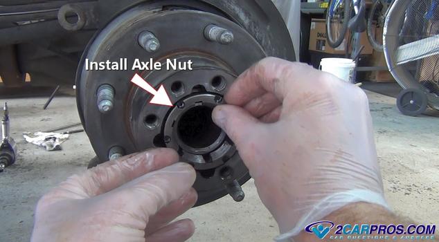 install axle tube nut