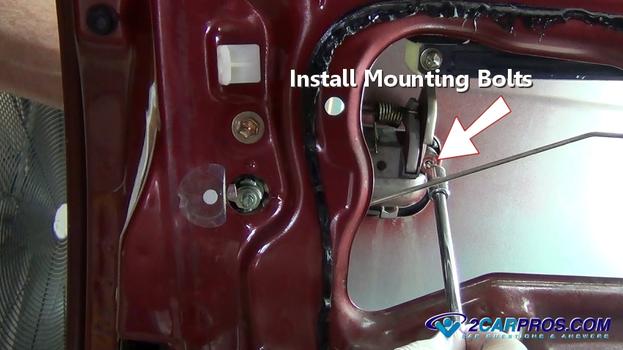 install door handle mounting bolts