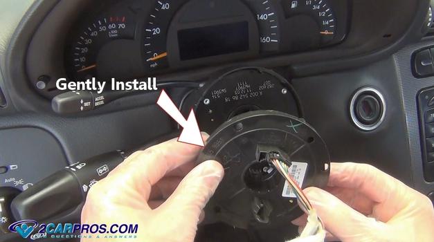 install new steering wheel clock spring