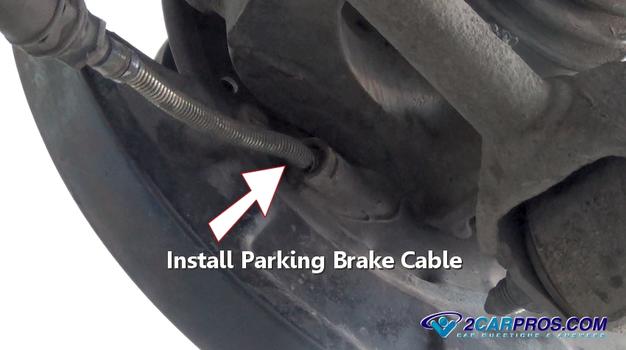install parking brake cable
