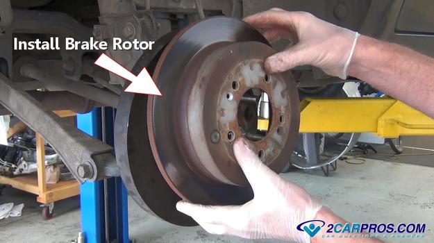 install rear brake rotor