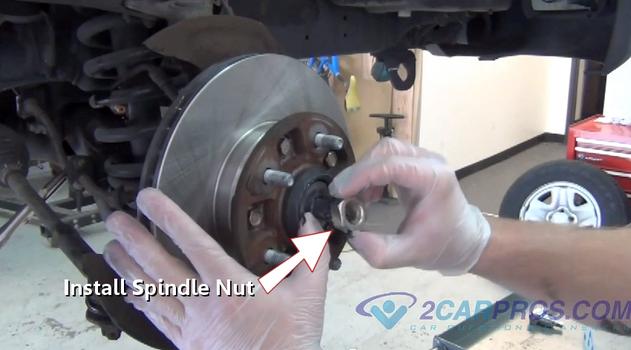 install spindle nut