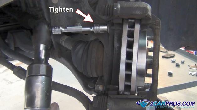 installing brake cailper mounting bracket