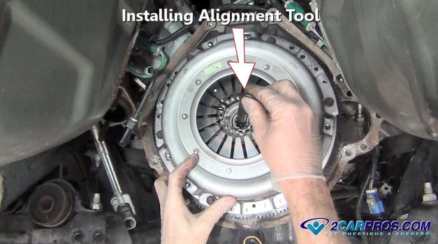 installing clutch alignment tool