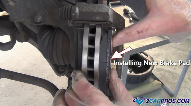 installing new brake pad