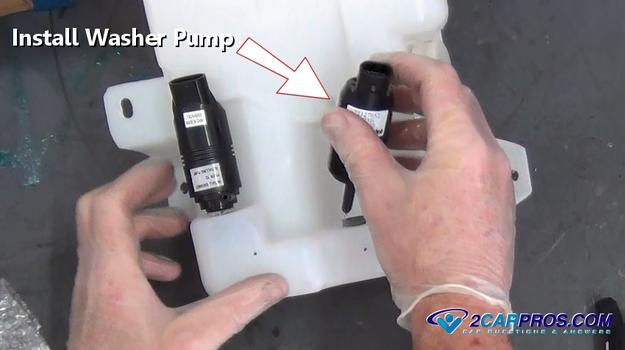 installing new washer pump motor