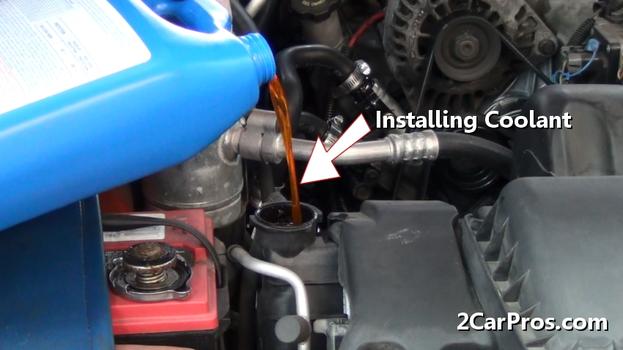 installing engine coolant