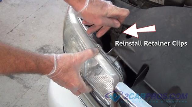 installing headlight retainer clips