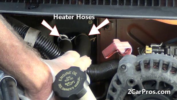 locate heater hoses