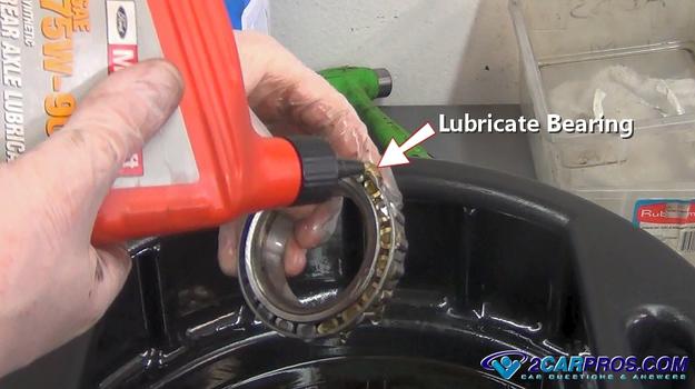 lubricate axle bearing