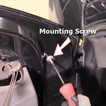 mirror mounting screw installation
