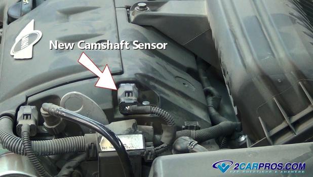 new camshaft angle sensor installed