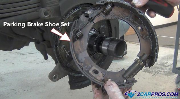 oil soaked parking brake shoes