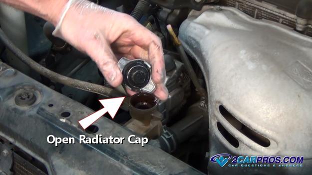 open radiator cap