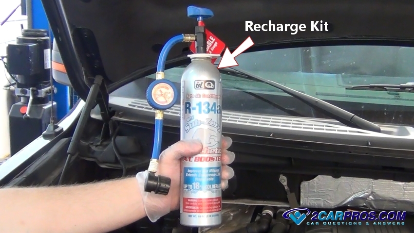 How do you repair a broken air conditioning hose on a car?