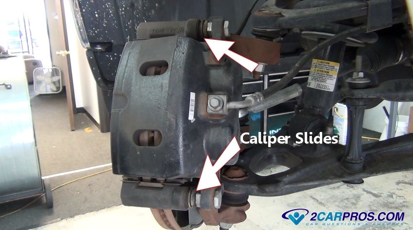 caliper brake slides brakes pull service slide stuck seized side