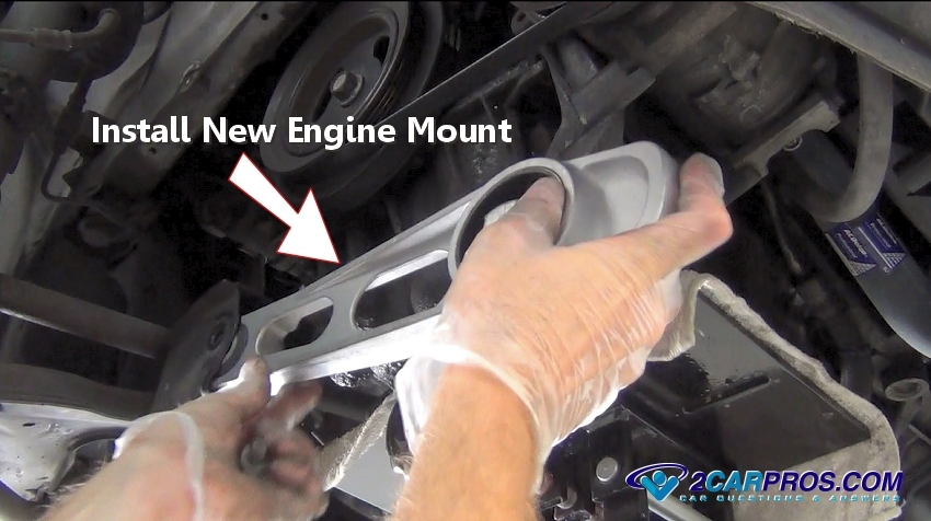installing new engine torque mount
