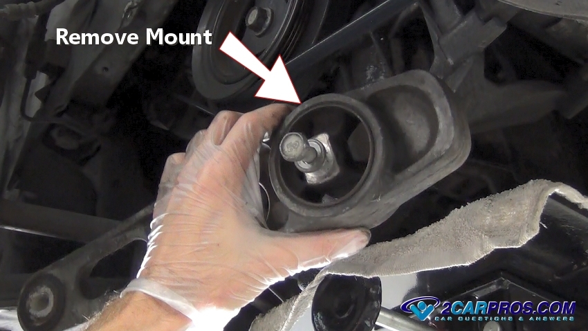 remove engine torque mount