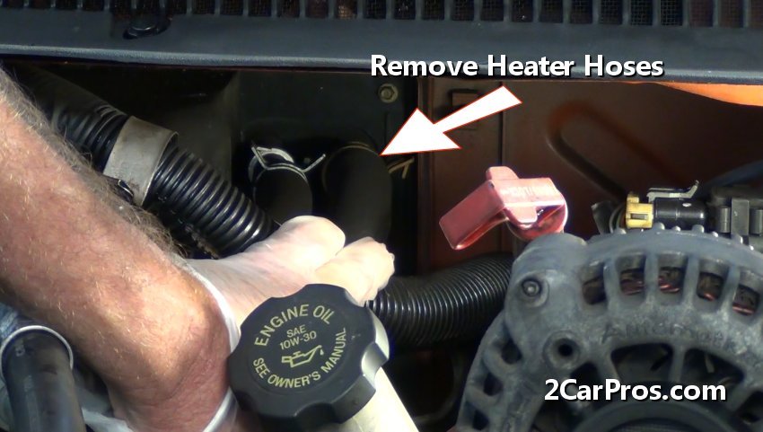 Tool hose removal heater core How to