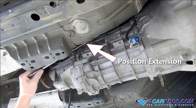 position extension above transmission