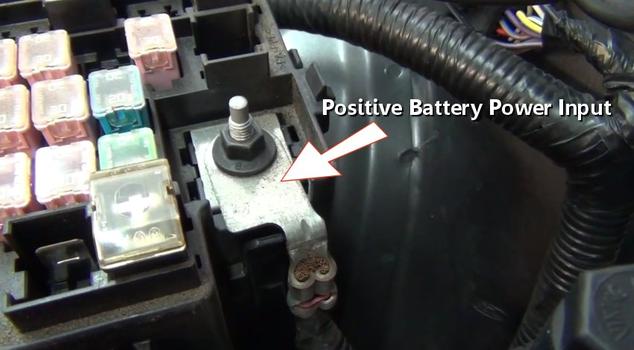 positive battery power input