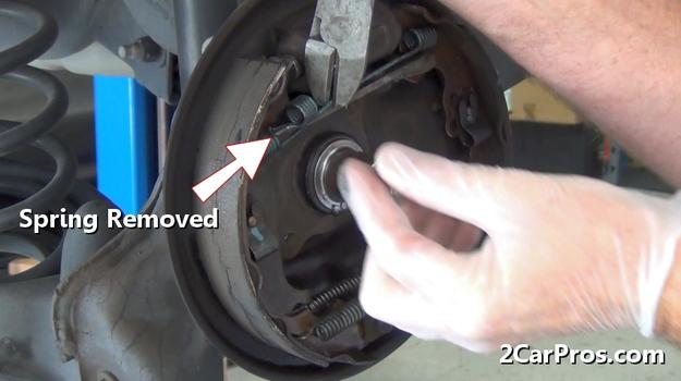primary brake spring removed
