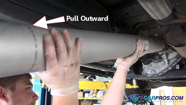 pull drive shaft outward