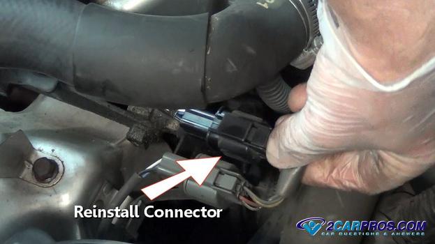 reconnect oxygen sensor wiring connector