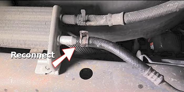 reeconnect power steering hose