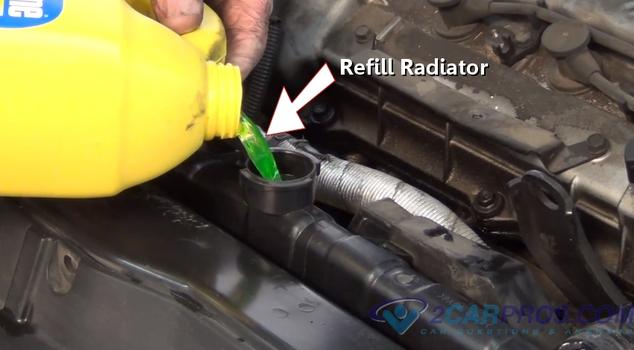 refill radiator coolant