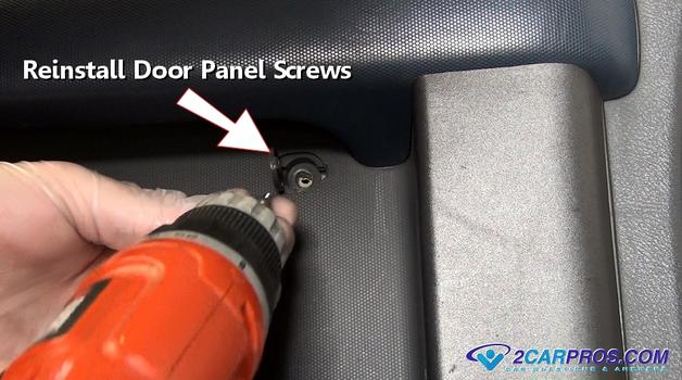 reinstall door panel screws