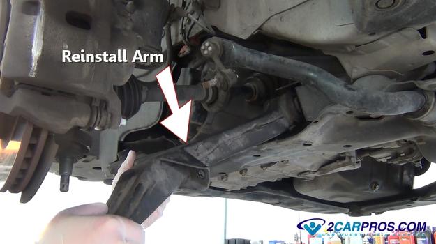 reinstall lower control arm